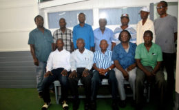 Riled up: The members of the GCAG who visited the office of the Stabroek News earlier this week.