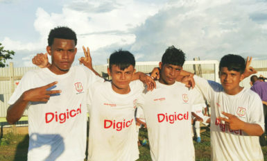 St. Ignatius scorers from left to right David Coates, Kenbert Salvador, Orlando Francis via and Chadrick Torres  