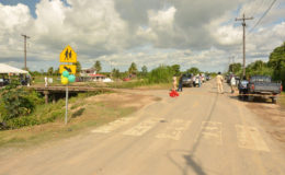 The 8.2 km Parika all-weather road and bridge project. (Ministry of the Presidency photo)
