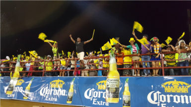 The crowd celebrating another victory by the Amazon Warriors 