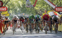 Tinkoff team rider Peter Sagan wins yesterday’s stage 16 event of the annual Tour de France on the line. (Reuters photo)