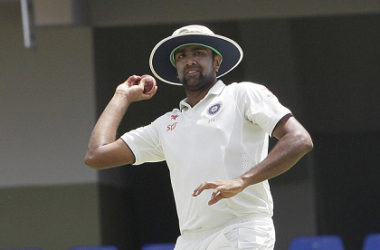 Off-spinner Ravi Ashwin picked up seven for 83 to wreck the West Indies innings. (Photo courtesy WICB Media)  