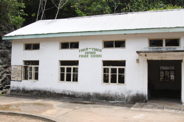 The old abandoned Moco-Moco Hydropower Station