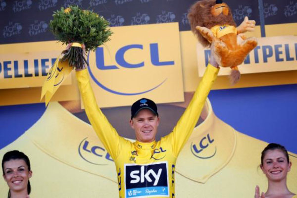 Yellow jersey leader and Team, Sky rider Chris Froome of Great Britain. (Reuters photo)