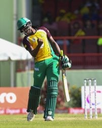 9 July 2016; Steven Jacobs of Guyana Amazon Warriors celebrates winning Match 10 of the Hero Caribbean Premier League between Guyana Amazon Warriors and St Kitts & Nevis Patriots at Guyana National Stadium in Providence, Guyana. Photo by Randy Brooks/Sportsfile