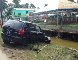 The car, PSS 1236 after it stuck the three victims.