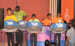 These boys, as young as seven years old, impressed the audience at the ‘Jubilation Concert’ with their skills on the steel pans. (Ministry of the Presidency photo)
