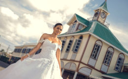 A Keisha Edwards wedding gown (Photo by Infinity Photography)
