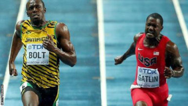 Usain Bolt (left) and Justin Gatlin 