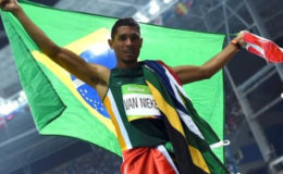 South Africa’s Wayde van Niekerk after his win (Reuters photo)