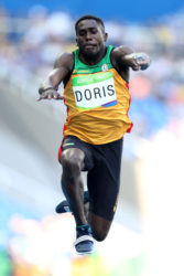 Troy Doris competes in the Men’s Triple Jump qualifying on Day 10 of the Rio 2016 Olympic Games at the Olympic Stadium yesterday in Rio de Janeiro, Brazil.