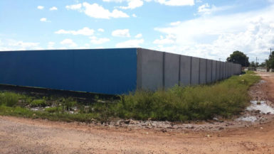 A section of the completed fencing that was done at the Tabatinga Recreational Ground 