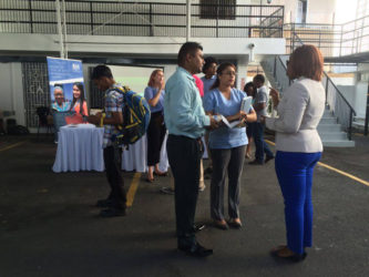 Interested persons gathering information on the Chevening scholarship