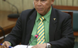 Public Health Minister Dr George Norton during his press conference yesterday
