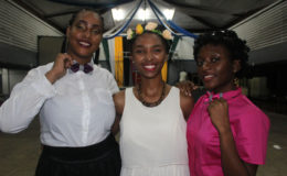 BowJay’s owner Jenell Pierre (centre) poses with two of her models
