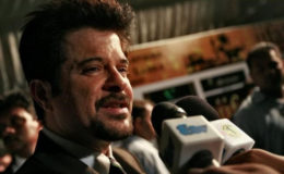 Bollywood actor Anil Kapoor speaks to reporters upon his arrival on the green carpet for the International Indian Film Academy (IIFA) awards in Colombo June 3, 2010. REUTERS/Dinuka Liyanawatte 