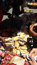 A vendor at the Stabroek Bazaar sells Ramen, which expired in May, at 3 for $100. 