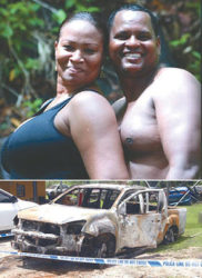 Peter Marchan and his wife Ardia Yearwood-Marchan, whose burnt bodies were found at Forest Reserve, Fyzabad 