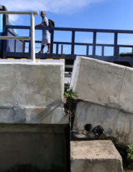 The Hope Canal Bridge showing the separation.