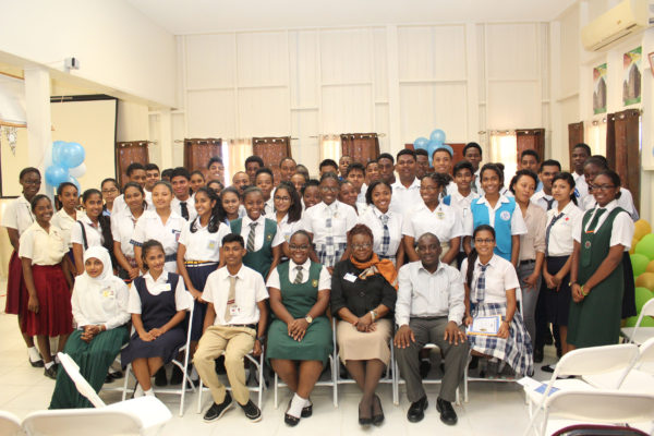 The batch of work-study students with GRA officials (GRA photo)