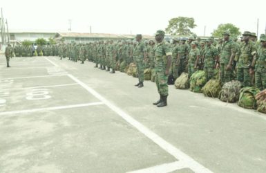 Soldiers preparing for the exercise (GDF photo)