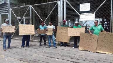 The hire car drivers protesting