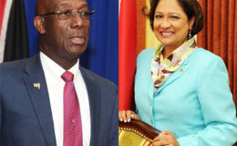 Prime Minister Dr. Keith Rowley and Opposition Leader Kamla Persad-Bissessar SC