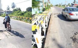 Traffic hazards: These bridges on the East Coast Embankment Road at LBI (left) and Annandale are in desperate need of remedial work. (Keno George photos)
