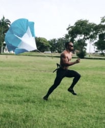 The writer doing HIIT cardio in the National Park on Wednesday a few hours before writing this column. 