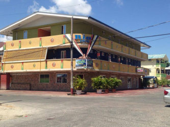 In front of the Rio Inn Nightclub, where the shooting took place.