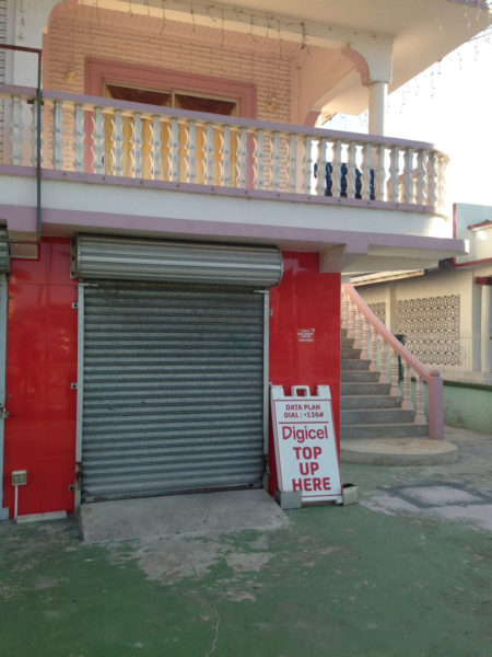 The Digicel store at Vreed-en-Hoop