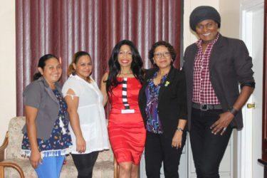 From left: Abigail Buckley, Vanda Allicock, Sonia Noel, Minister Valerie Garrido-Lowe and Richard Young. 