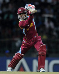 West Indies top-order batsman Marlon Samuels … top-scored with 46. (file photo) 