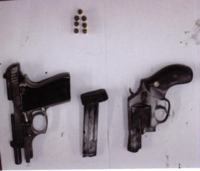 The firearms and ammunition that were found