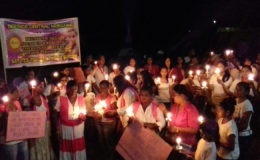 At the Welfare Community Centre at Canefield, Canje on Saturday, citizens lit candles as part of the observance of World Suicide Prevention Day. The vigil was organised by the East Canje Humanitarian Society in collaboration with New York-based Non-Governmental Organisation (NGO) The Caribbean Voice. It was one of several vigils which were held across the country. The vigils, held under the theme, ‘Connect… Communicate…Care,’ were organised by several religious groups and NGOs in collaboration with The Caribbean Voice as part of its “Voices Against Violence” campaign. The Caribbean Voice has explained that this campaign is an attempt to get communities across Guyana involved in anti-violence activism, while fostering the concept of communal action for community wellbeing. 