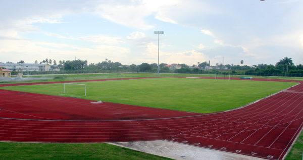 The Leonora Sports Facility which will be evaluated by the Caribbean Football Union (CFU) inspectors for the upcoming fixture between Guyana and Jamaica in the Caribbean Football Union Caribbean Cup third round. (Orlando Charles photo) See story on page 29