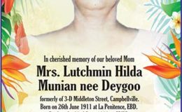 Lutchmin Munian nee Deygoo