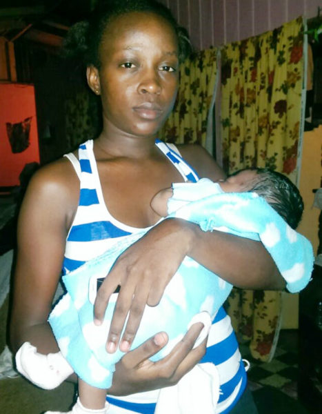 Nyesha Hamilton and her month old son Ricardo
