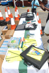 The equipment that was handed over by the Traffic Department to various policing divisions 