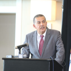 Trinidad and Tobago President Anthony Carmona addressing the conference yesterday.