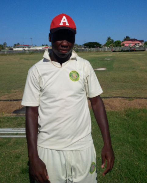 Sherfane Rutherford struck a splendid century yesterday with 10 sixes and six fours.