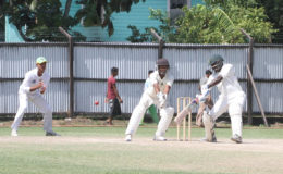 Devon Clements followed up his first innings unbeaten ton with a classy knock of 77 yesterday as West Demerara and Lower Corentyne played to a tame draw. (Orlando Charles photo)