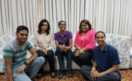 From left to right, members of the Gadget box team - Shivan Ramdhanie; Christin Parma; Cathy-Ann Radix; Lynda Sirju; Jeevan Persad