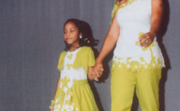 Aliya and her mother at the Mother and Daughter Pageant in 2011