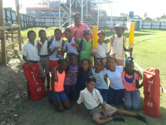 Members of the Greenwich Primary School which defeated  Zeelugt Primary to win the Essequibo Zone
