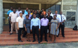 Presenters and Participants in the Trafficking in Persons Training Course for Investigators from the Guyana Police Force’s Criminal Investigation Department’s Major Crimes Unit. (Ministry of Public Security photo)