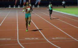 Avon Samuels made light work of the opposition in the girls 400m final last night at the National Track and Field Centre.