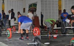 The Barbell War athletes in competition mode.