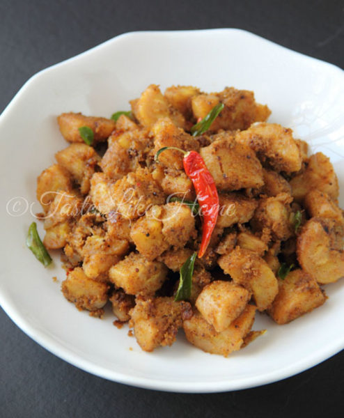 Boil & Fry Green Plantains with Spicy Coconut Photo by Cynthia Nelson