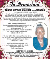 Gloria Stewart nee Johnson